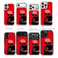 Khabib UFC champ papakha belt red Chris Brown Phone Case Black Electroplated Silver For Iphone 11 To 17
