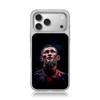 Khamzat Chimaev UFC portrait art iPhone 17 Pro Max Electroplated Silver Case1