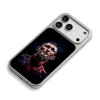 Khamzat Chimaev UFC portrait art iPhone 17 Pro Max Electroplated Silver Case2