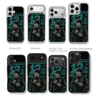 Kimi Antonelli F1 Mercedes racer 13 Chris Brown Phone Case Black Electroplated Silver For Iphone 11 To 17
