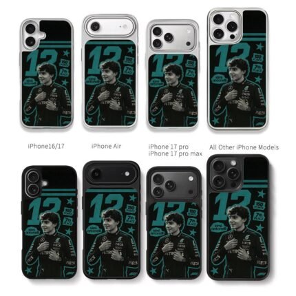 Kimi Antonelli F1 Mercedes racer 13 Chris Brown Phone Case Black Electroplated Silver For Iphone 11 To 17