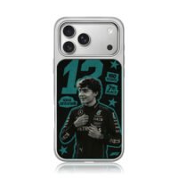 Kimi Antonelli F1 Mercedes racer 13 iPhone 17 Pro Max Electroplated Silver Case1
