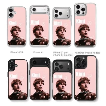 Kimi Antonelli Mercedes racer pink Chris Brown Phone Case Black Electroplated Silver For Iphone 11 To 17
