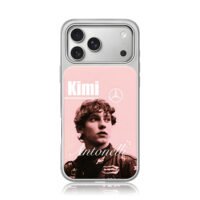 Kimi Antonelli Mercedes racer pink iPhone 17 Pro Max Electroplated Silver Case1