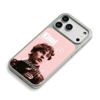 Kimi Antonelli Mercedes racer pink iPhone 17 Pro Max Electroplated Silver Case2