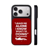 Kimi Raikkonen F1 quote red F1 car iPhone 17 Pro Max Black Case