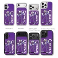 King Dice Cuphead purple dice guy Chris Brown Phone Case Black Electroplated Silver For Iphone 11 To 17