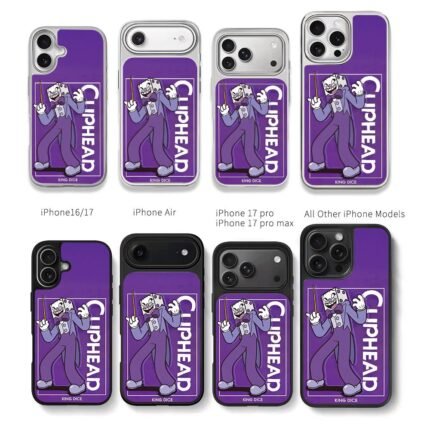King Dice Cuphead purple dice guy Chris Brown Phone Case Black Electroplated Silver For Iphone 11 To 17