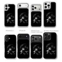 King of Fighters Iori grayscale art Chris Brown Phone Case Black Electroplated Silver For Iphone 11 To 17