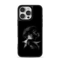 King of Fighters Iori grayscale art iPhone 16 Pro Max Black Case