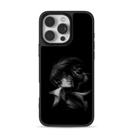 King of Fighters Iori grayscale art iPhone 16 Pro Max Black Case