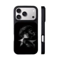 King of Fighters Iori grayscale art iPhone 17 Pro Max Black Case