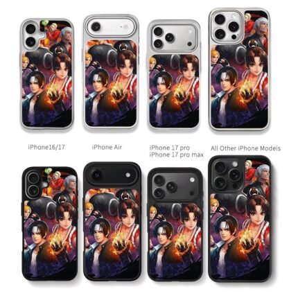 King of Fighters Kyo Mai Shiranui Chris Brown Phone Case Black Electroplated Silver For Iphone 11 To 17