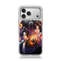 King of Fighters Kyo Mai Shiranui iPhone 17 Pro Max Electroplated Silver Case1