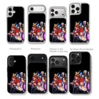 King of Fighters main characters Chris Brown Phone Case Black Electroplated Silver For Iphone 11 To 17