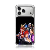 King of Fighters main characters iPhone 17 Pro Max Electroplated Silver Case1