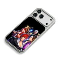 King of Fighters main characters iPhone 17 Pro Max Electroplated Silver Case2