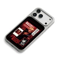 King of Fighters Razzell flame art iPhone 17 Pro Max Electroplated Silver Case2