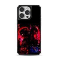 King Queen Hearts Anime Couple iPhone 16 Pro Max Black Case