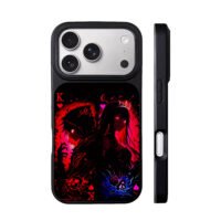 King Queen Hearts Anime Couple iPhone 17 Pro Max Black Case