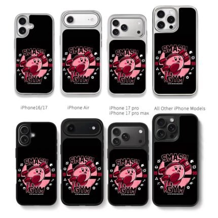 Kirby lifting Smash Gym Smash Bros Chris Brown Phone Case Black Electroplated Silver For Iphone 11 To 17