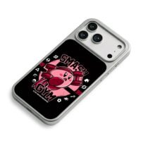 Kirby lifting Smash Gym Smash Bros iPhone 17 Pro Max Electroplated Silver Case2