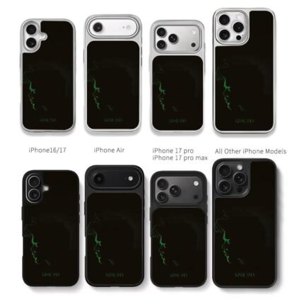 Kissland The Weeknd green art Chris Brown Phone Case Black Electroplated Silver For Iphone 11 To 17