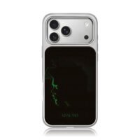 Kissland The Weeknd green art iPhone 17 Pro Max Electroplated Silver Case1
