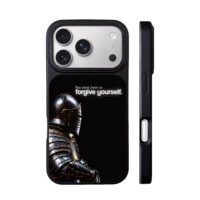 Knight and forgive yourself quote iPhone 17 Pro Max Black Case