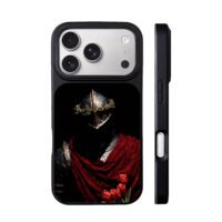 Knight floral crown red tulips iPhone 17 Pro Max Black Case