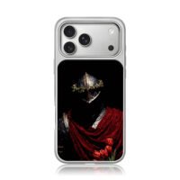 Knight floral crown red tulips iPhone 17 Pro Max Electroplated Silver Case1