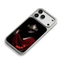 Knight floral crown red tulips iPhone 17 Pro Max Electroplated Silver Case2