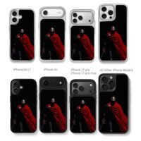 Knight red cape sword dark backdrop Chris Brown Phone Case Black Electroplated Silver For Iphone 11 To 17