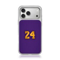 Kobe 24 gold purple Lakers iPhone 17 Pro Max Electroplated Silver Case1