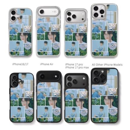 Kodak boy glasses collage jellyfish Chris Brown Phone Case Black Electroplated Silver For Iphone 11 To 17