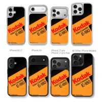 Kodak E180 VHS retro video tape art Chris Brown Phone Case Black Electroplated Silver For Iphone 11 To 17