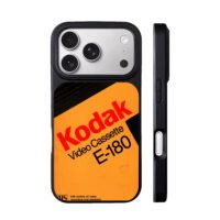 Kodak E180 VHS retro video tape art iPhone 17 Pro Max Black Case