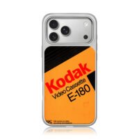 Kodak E180 VHS retro video tape art iPhone 17 Pro Max Electroplated Silver Case1