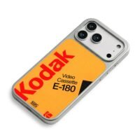 Kodak E180 VHS videocassette label iPhone 17 Pro Max Electroplated Silver Case2
