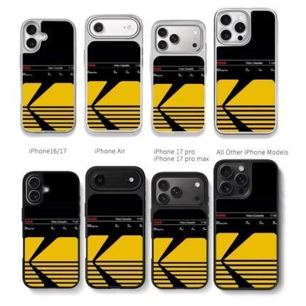 Kodak T120 retro video cassette art Chris Brown Phone Case Black Electroplated Silver For Iphone 11 To 17