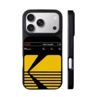 Kodak T120 retro video cassette art iPhone 17 Pro Max Black Case