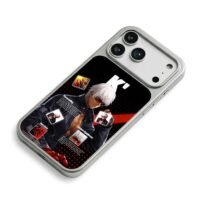KOF K cool anime fighter artwork iPhone 17 Pro Max Electroplated Silver Case2