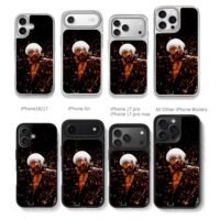 KOF K Dash white hair fiery fighter Chris Brown Phone Case Black Electroplated Silver For Iphone 11 To 17