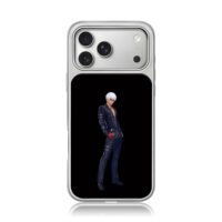 KOF K Dash whitehaired anime guy iPhone 17 Pro Max Electroplated Silver Case1