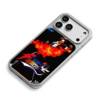 KOF95 Kyo Kusanagi SNK fire art iPhone 17 Pro Max Electroplated Silver Case2