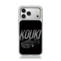 Kouki Silvia S14 black JDM sports car iPhone 17 Pro Max Electroplated Silver Case1