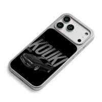 Kouki Silvia S14 black JDM sports car iPhone 17 Pro Max Electroplated Silver Case2