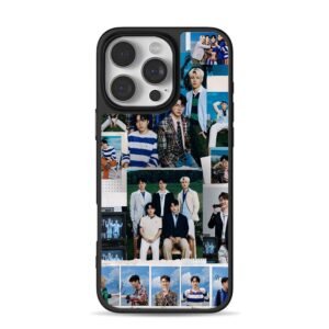 Kpop boy group photo collage iPhone 16 Pro Max Black Case