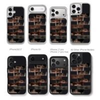 Kpop group idol eye closeup collage Chris Brown Phone Case Black Electroplated Silver For Iphone 11 To 17
