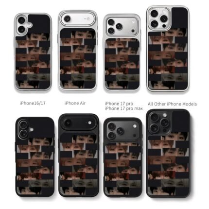 Kpop group idol eye closeup collage Chris Brown Phone Case Black Electroplated Silver For Iphone 11 To 17
